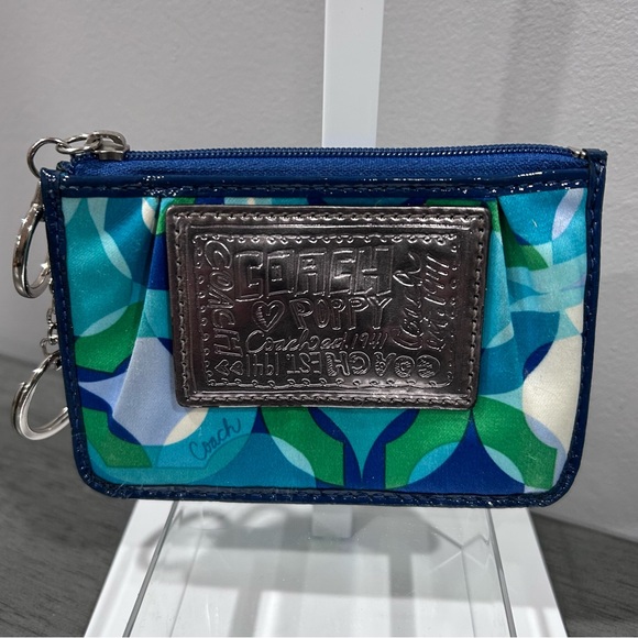 Vibrant Coach Poppy Wristlet card/key wallet